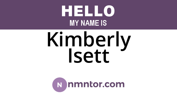 Kimberly Isett