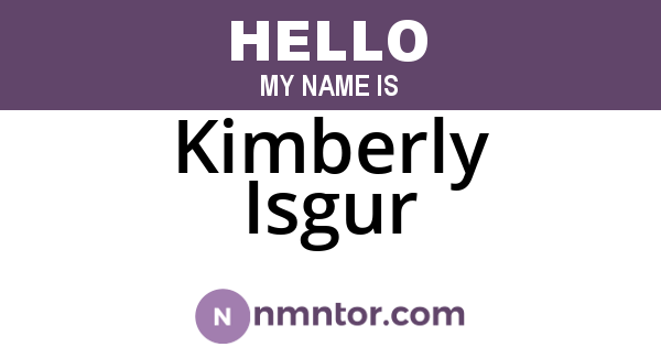 Kimberly Isgur