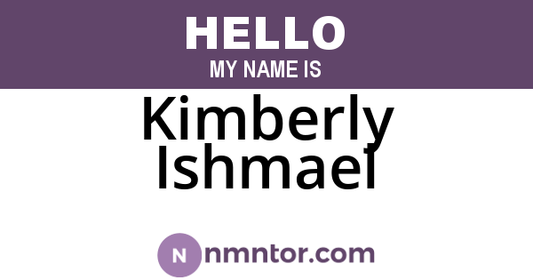 Kimberly Ishmael