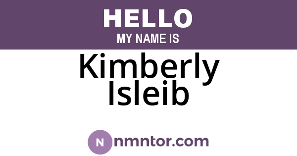 Kimberly Isleib