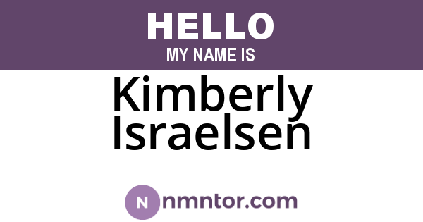 Kimberly Israelsen