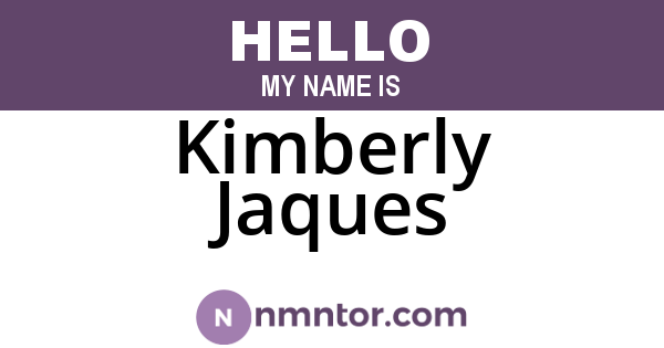 Kimberly Jaques