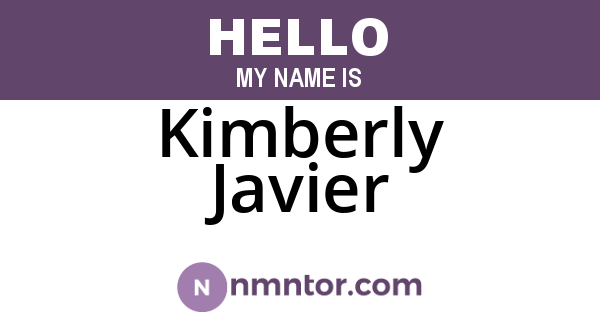 Kimberly Javier