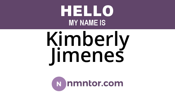 Kimberly Jimenes