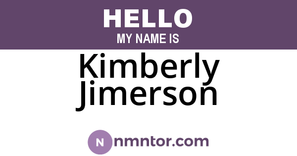 Kimberly Jimerson