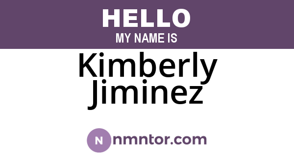 Kimberly Jiminez