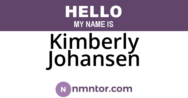 Kimberly Johansen