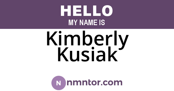 Kimberly Kusiak