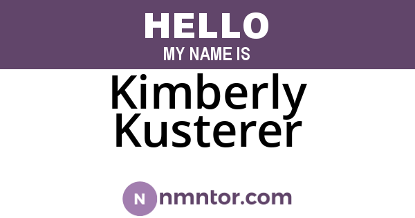 Kimberly Kusterer
