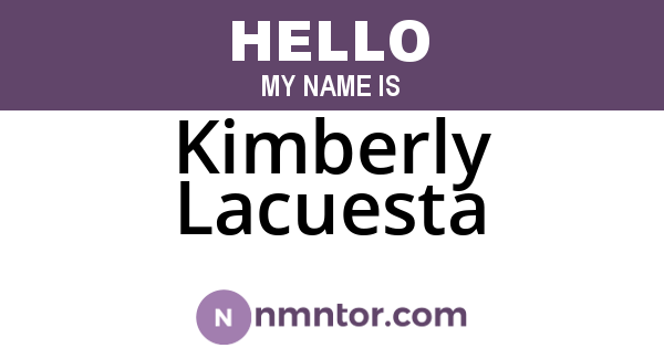 Kimberly Lacuesta