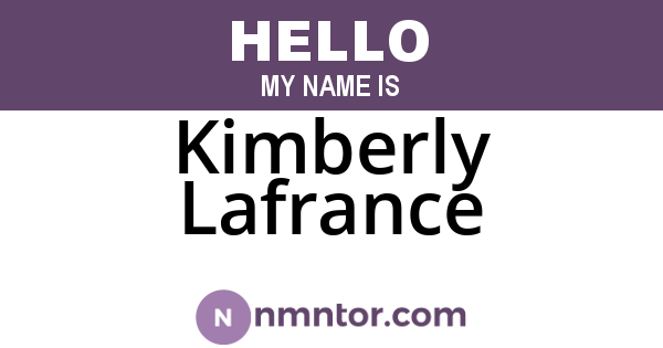 Kimberly Lafrance