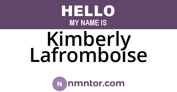 Kimberly Lafromboise