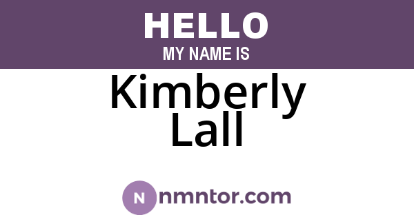 Kimberly Lall