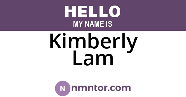 Kimberly Lam