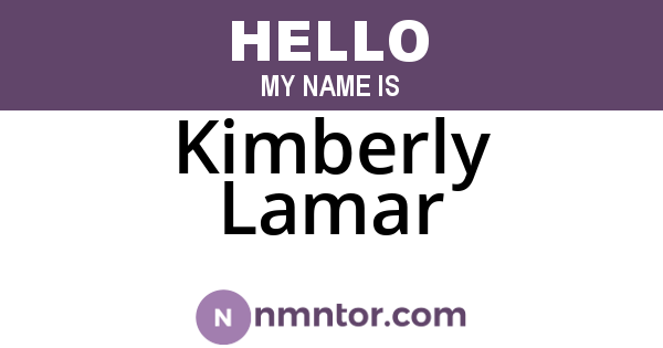 Kimberly Lamar
