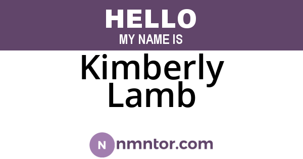 Kimberly Lamb
