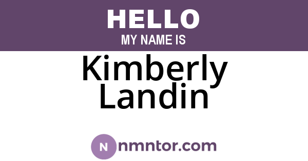 Kimberly Landin