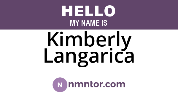 Kimberly Langarica