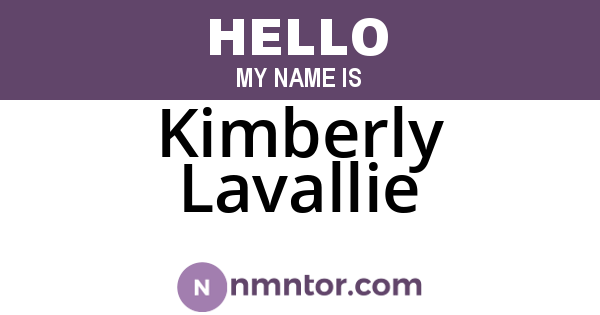 Kimberly Lavallie