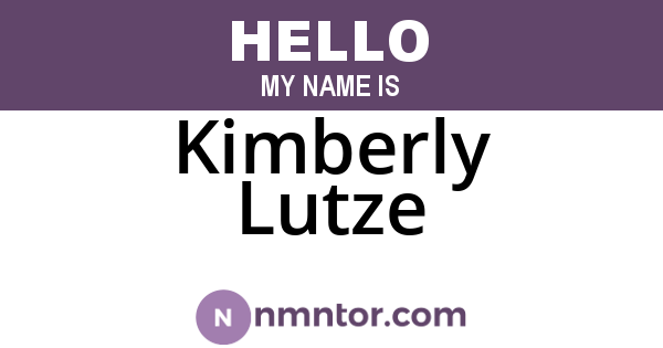 Kimberly Lutze