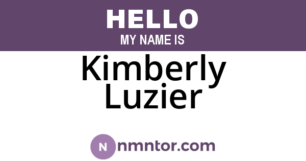 Kimberly Luzier
