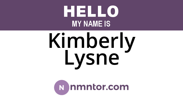 Kimberly Lysne