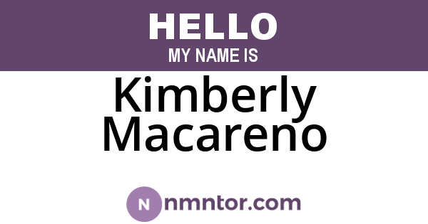Kimberly Macareno