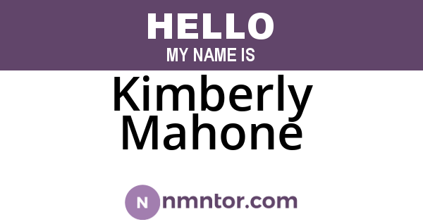 Kimberly Mahone