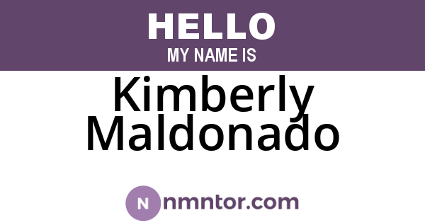 Kimberly Maldonado