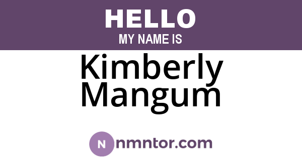 Kimberly Mangum