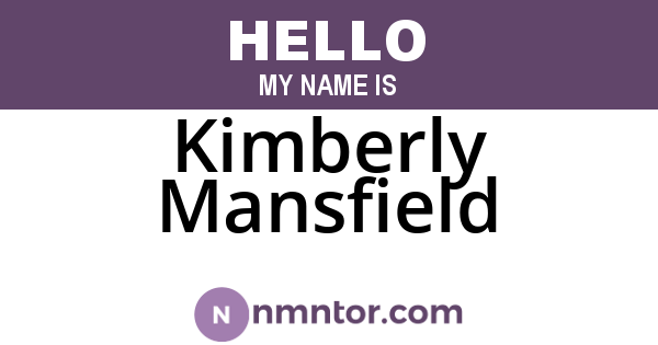 Kimberly Mansfield