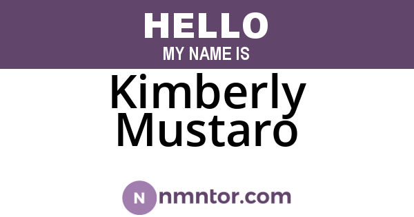 Kimberly Mustaro