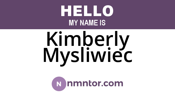 Kimberly Mysliwiec
