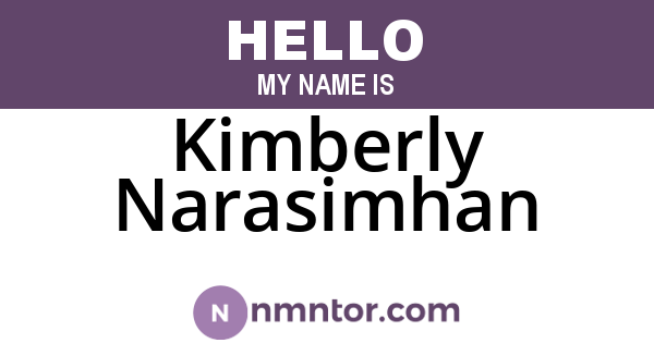 Kimberly Narasimhan