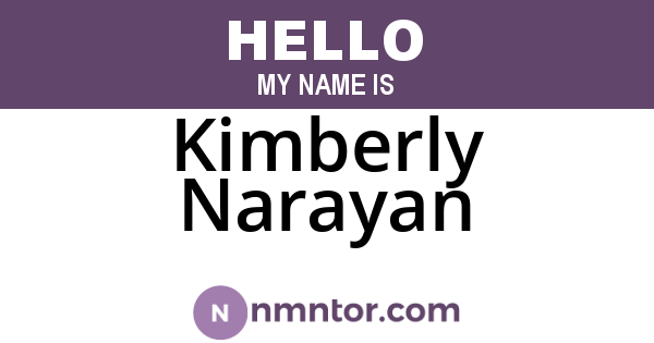 Kimberly Narayan