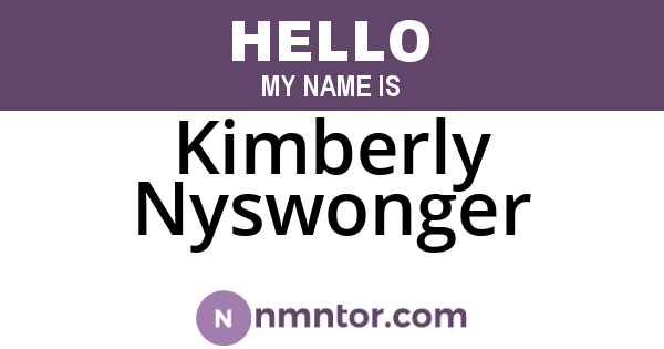 Kimberly Nyswonger