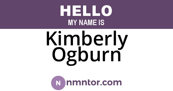 Kimberly Ogburn