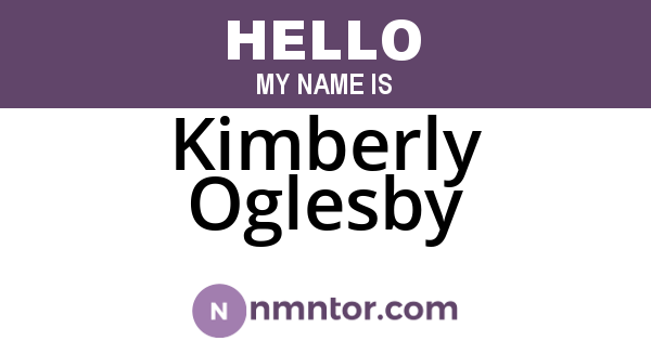 Kimberly Oglesby