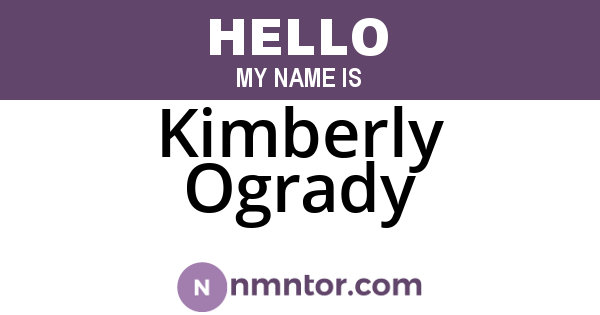 Kimberly Ogrady
