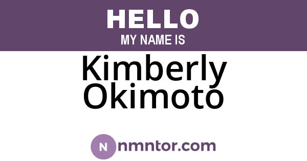 Kimberly Okimoto