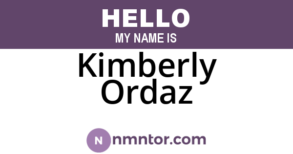 Kimberly Ordaz