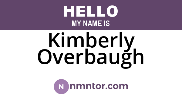 Kimberly Overbaugh