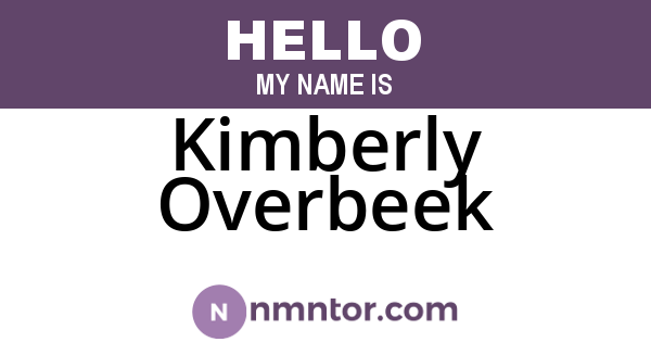 Kimberly Overbeek