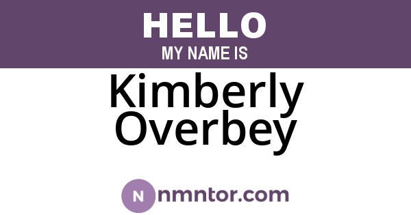 Kimberly Overbey