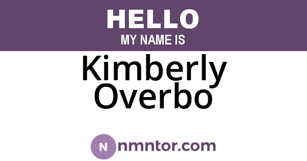 Kimberly Overbo