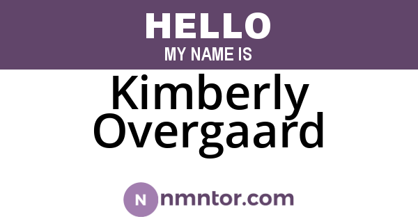 Kimberly Overgaard