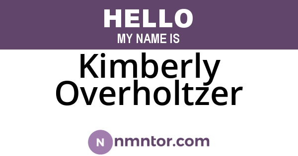 Kimberly Overholtzer