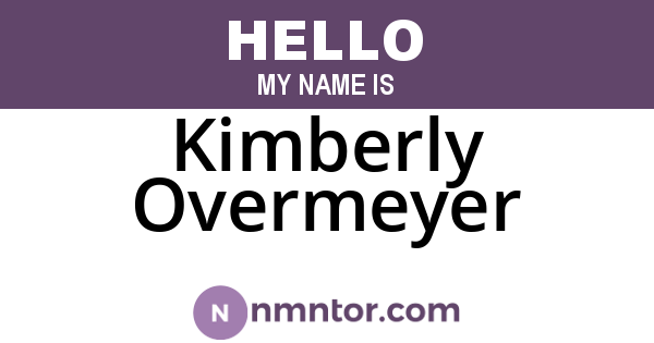 Kimberly Overmeyer