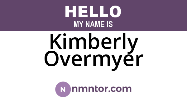Kimberly Overmyer