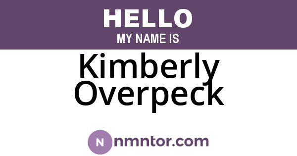 Kimberly Overpeck